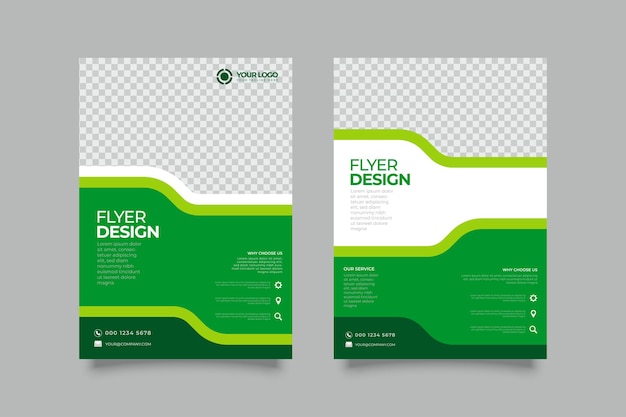 Conception De Flyers Modernes Verts Pour Les Entreprises