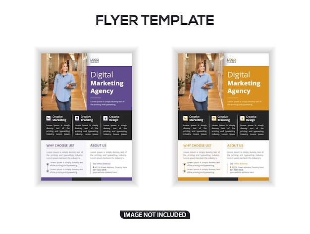 Vecteur conception de flyers polyvalents pour entreprises