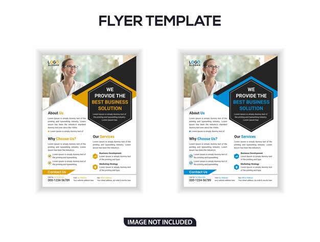 Vecteur conception de flyers polyvalents pour entreprises