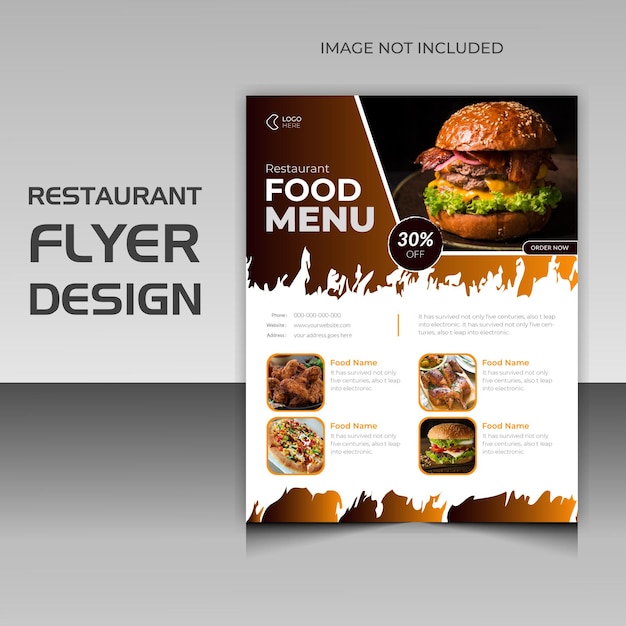 Vecteur conception de flyers de restaurant de menu alimentaire