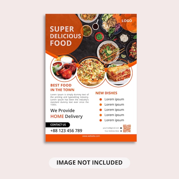 Vecteur conception de flyers de restaurants alimentaires