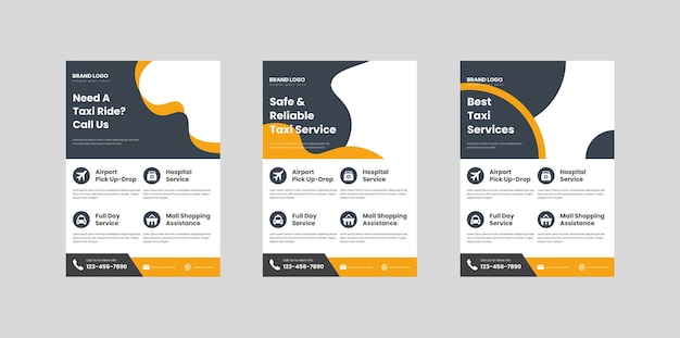 Conception de flyers de service de taxi