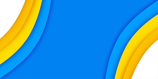 Conception de fond abstrait flux jaune et bleu