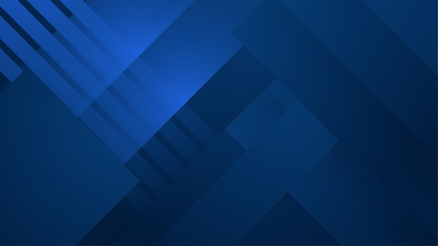 Conception de fond abstrait avec des formes géométriques bleues fond bleu foncé moderne vecteur conception graphique abstraite bannière modèle de fond