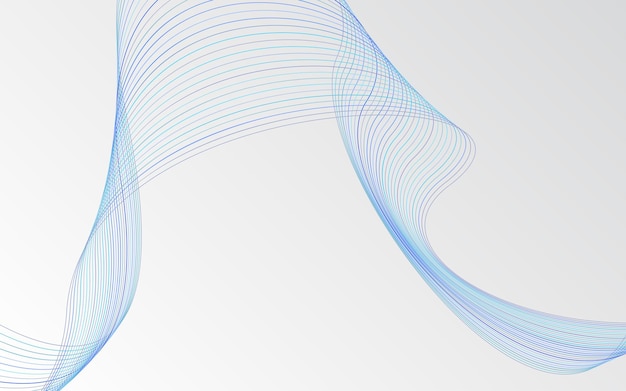 Conception de fond abstrait lignes ondulées bleues élégantes