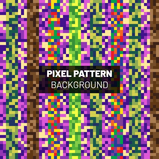 Vecteur conception de fond abstrait motif pixel