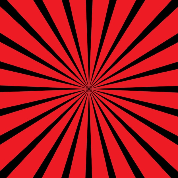 Conception de fond abstrait vector rouge et noir sunburst