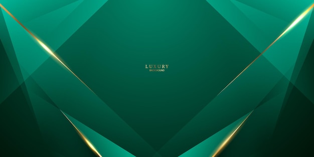 Vecteur conception de fond abstrait vert avec illustration vectorielle d'élégants éléments dorés