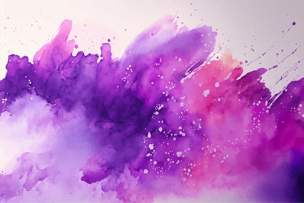 Vecteur conception de fond aquarelle violet abstrait