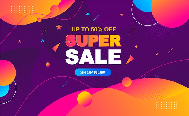 Conception de fond de bannière de super vente