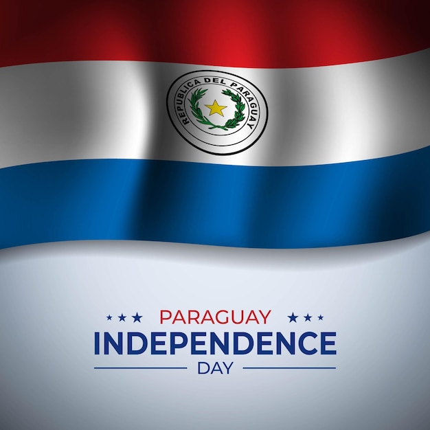 Vecteur conception de fond de la fête de l'indépendance du paraguay