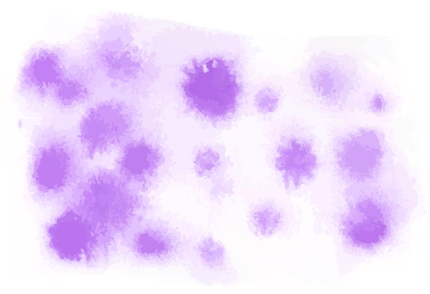 Conception de fond de goutte aquarelle violette. illustration vectorielle. peinture à la main