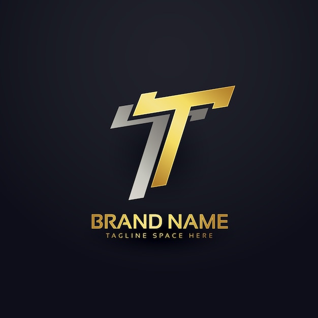 conception de fond de lettre premium T logo concept