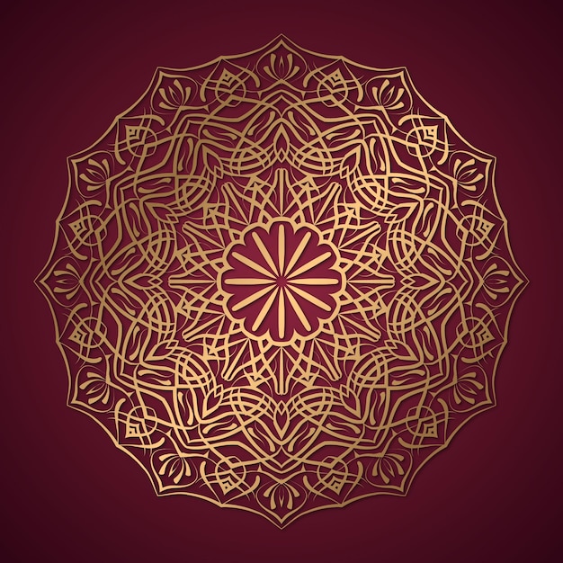 Vecteur conception de fond de luxe mandala