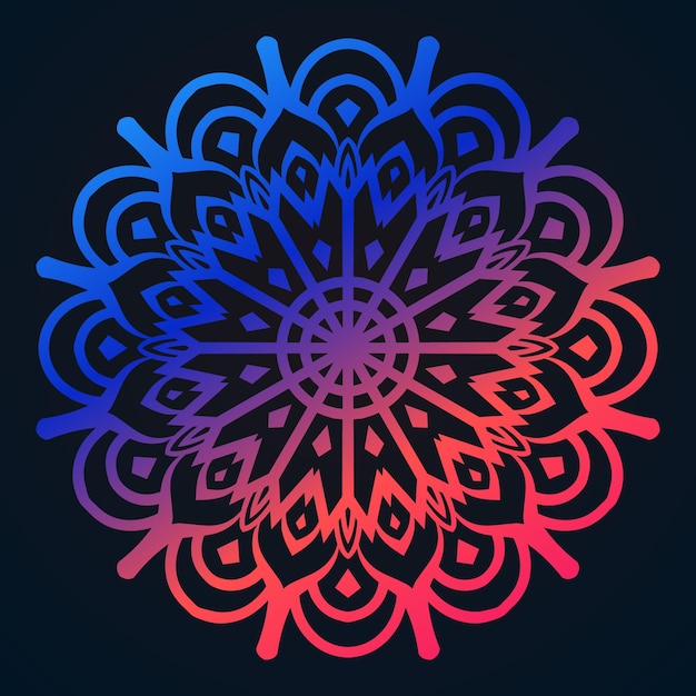 Conception De Fond De Mandala Coloré Avec Un Beau Dégradé