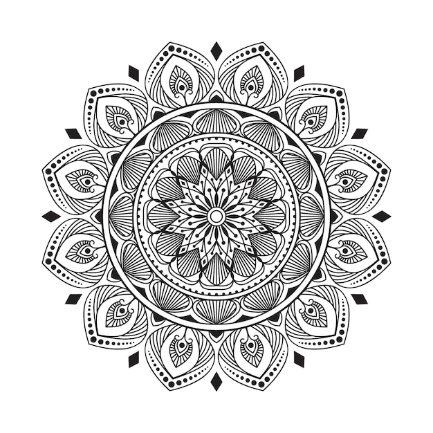 Vecteur conception de fond de mandala floral