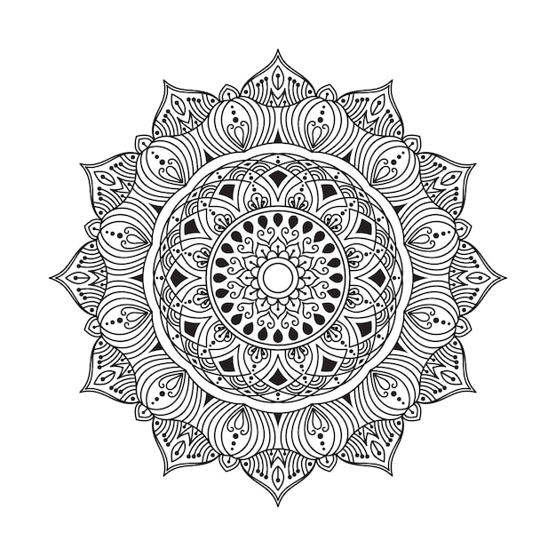 Vecteur conception de fond de mandala floral