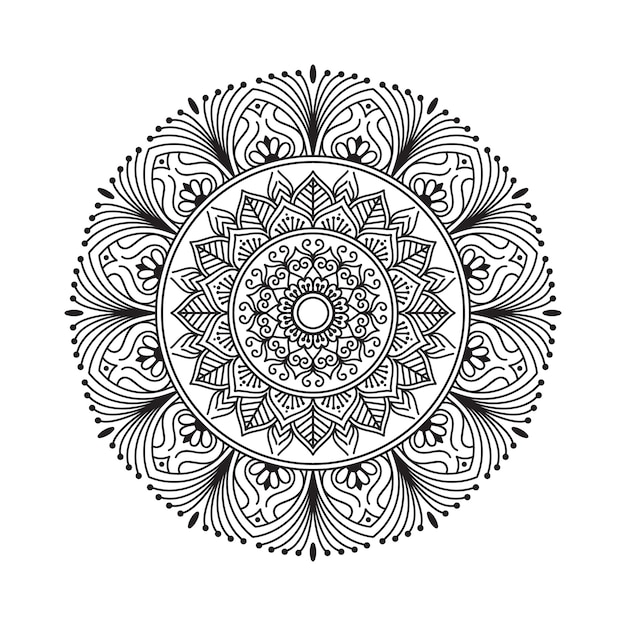 Vecteur conception de fond de mandala floral