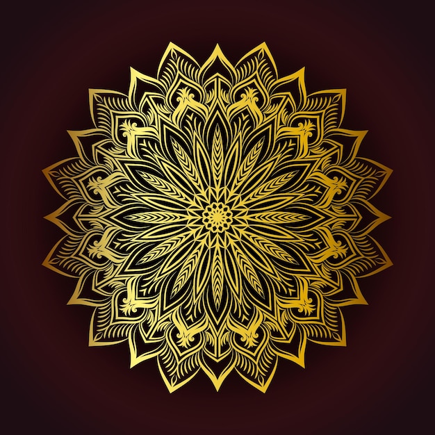 conception de fond de mandala d'or