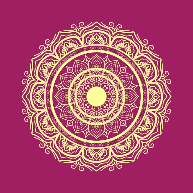 Conception De Fond De Mandala Ornemental De Luxe En Forme De Mandala Pour Le Tatouage Henna Mehndi