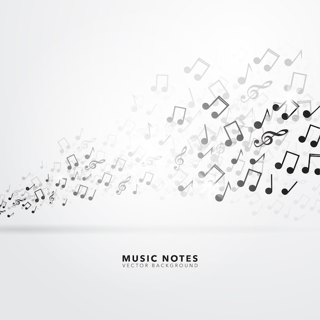 Conception De Fond De Notes Musicales