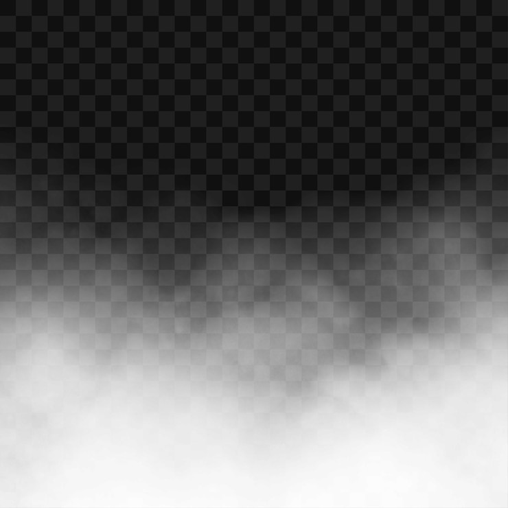 Vecteur conception de fond de nuage de fumée de brouillard isolé