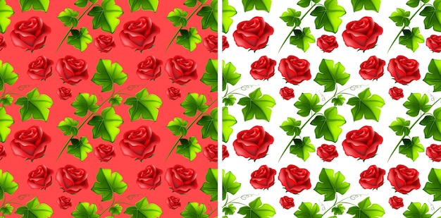 Conception De Fond Sans Couture Avec Des Roses Rouges