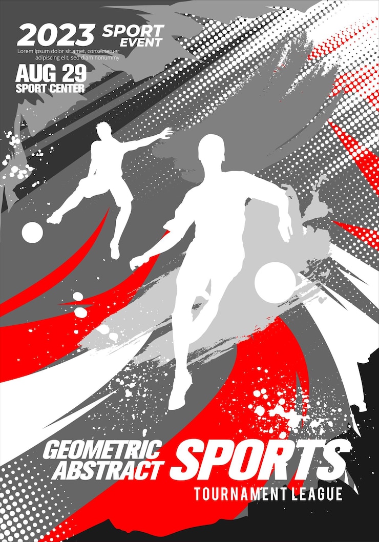 Vecteur conception de fond de sport vectoriel avec style de ligne grunge ou dynamique