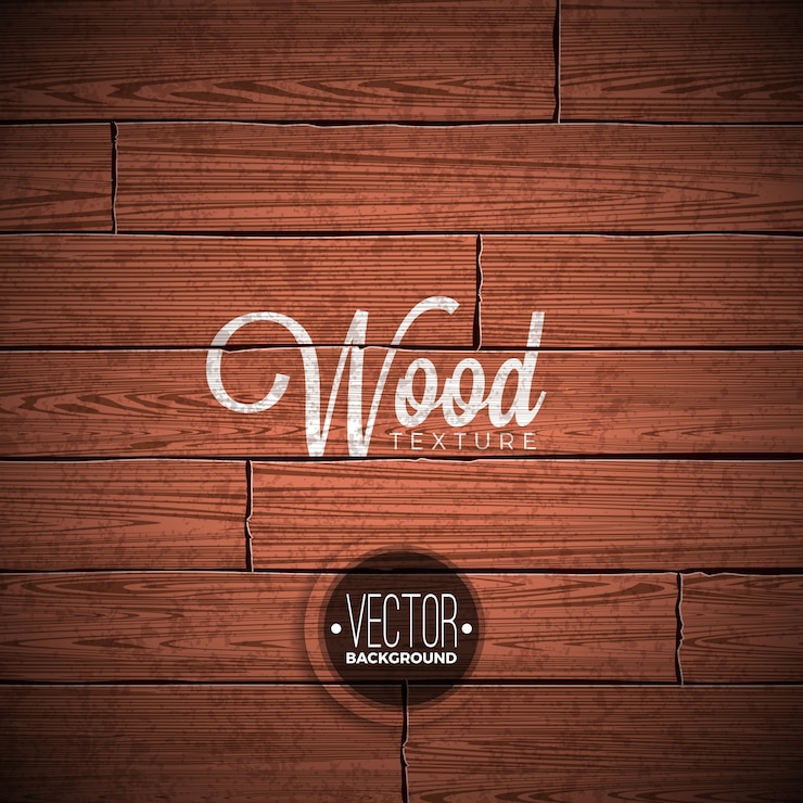 Vecteur conception de fond de texture de bois vectoriel. illustration décorative en bois foncé et foncé.
