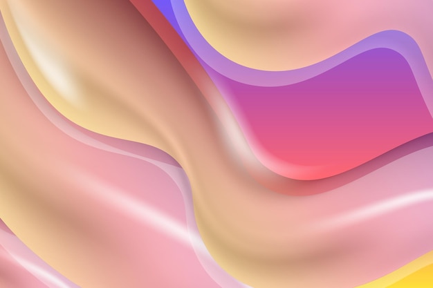 Conception de fond de vecteur coloré dégradé abstrait ondulé créatif de couleur de maille