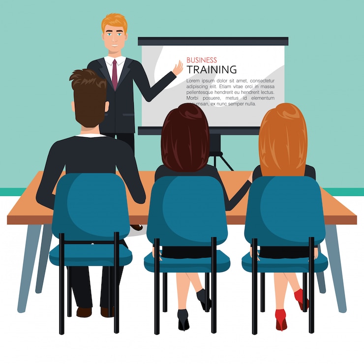 Vecteur conception de la formation en entreprise