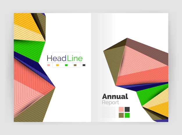 Conception De Formes Low Poly Pour Le Modèle De Brochure D'entreprise