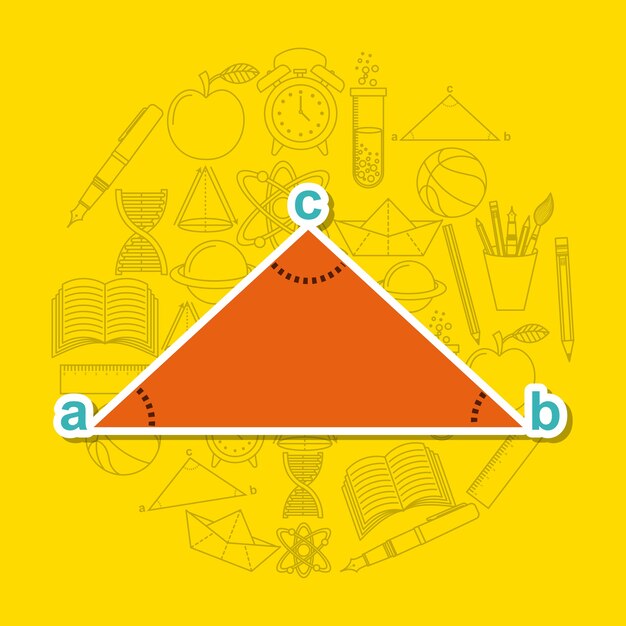 Vecteur conception de fournitures scolaires