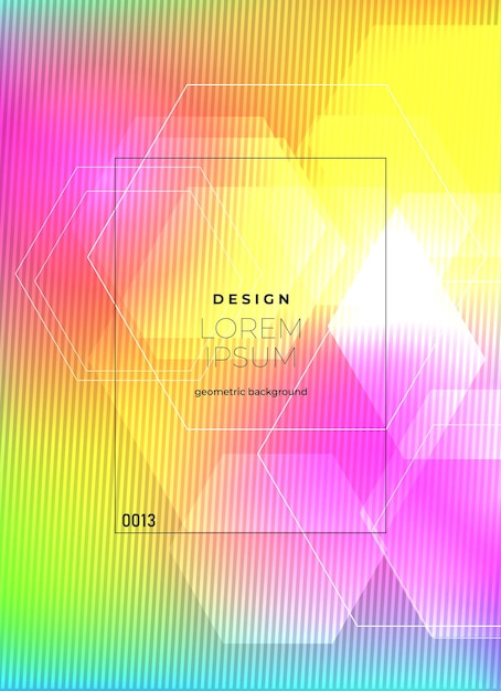 Conception géométrique abstraite avec des couleurs vives et des éléments d'art moderne