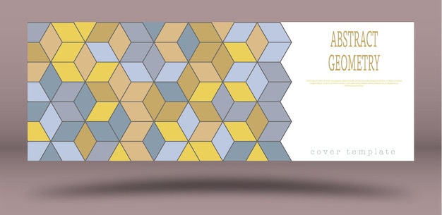 Vecteur conception géométrique de couleur abstraite mise en page pour la conception de la couverture bannière affiche carte postale et design d'entreprise l'idée de créativité intérieure et décorative