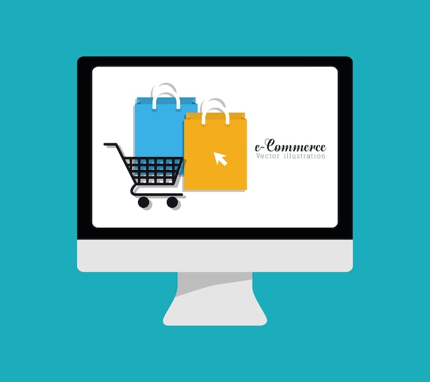 Conception graphique d&#39;achats et de commerce électronique
