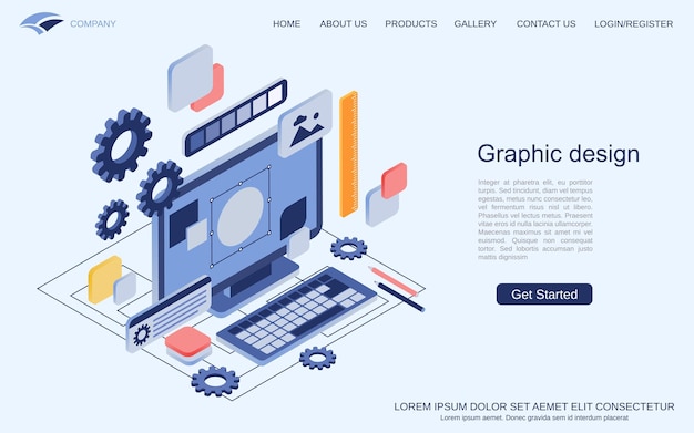 Conception graphique art numérique plat 3d illustration de concept de vecteur isométrique