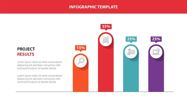 Vecteur conception de graphique d'entreprise de modèle d'infographie professionnelle