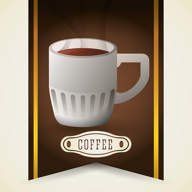 Vecteur conception d'icône de café