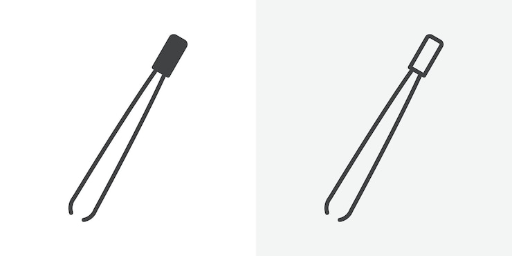 Vecteur la conception de l'icône de forceps est plate et simple.