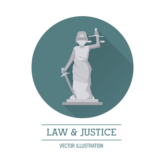 Vecteur conception d'icône law and justice