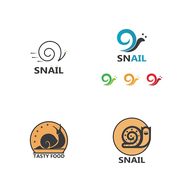 Conception D'icône De Modèle De Vecteur De Logo D'escargot