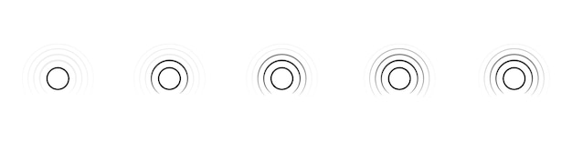 Conception D'icône D'onde Sonore Connexion Wi Fi Sur Fond Blanc Rayonnement D'onde Radio Onde De Signal Eps