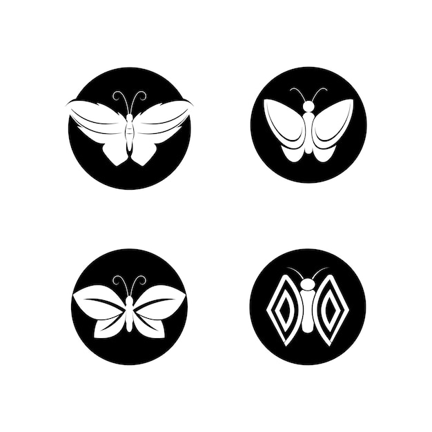 Conception d'icône papillon beauté