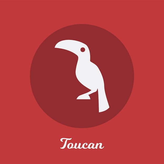 Conception D'icône Plate Toucan, élément De Symbole De Logo