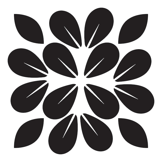 Conception D'icône Vectorielle Fleur Simple Géométrique Icône Plate Nature