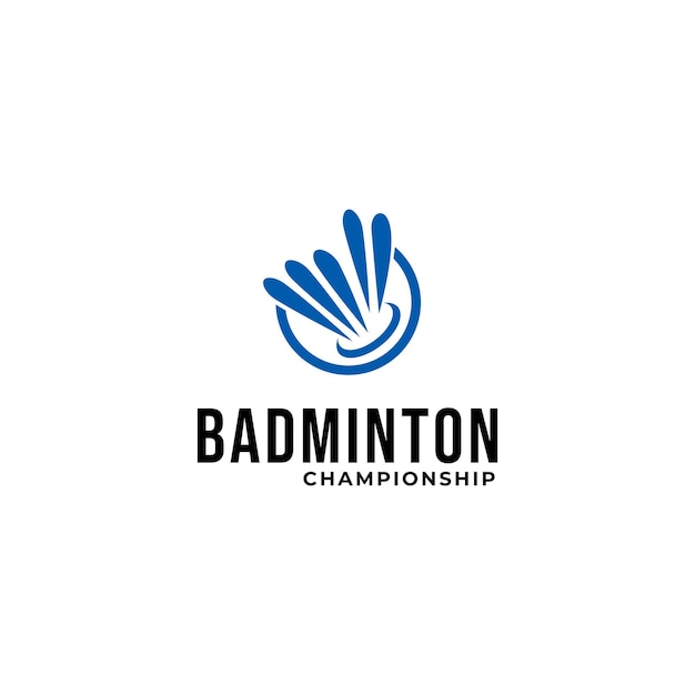 Conception D'icône De Volant Avec Swoosh Abstrait. Vous Pouvez Utiliser Le Logo Sport Et Le Logo Du Championnat De Badminton