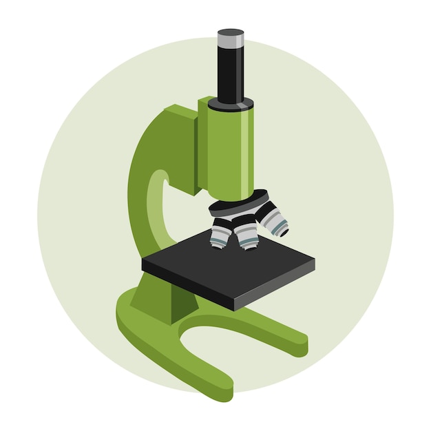Conception D'icônes Scientifiques De Microscope Pour Vecteur D'illustration De Laboratoires