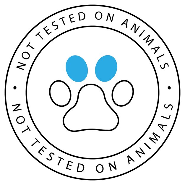 Conception d'icônes vectorielles non testées sur des animaux certifiées