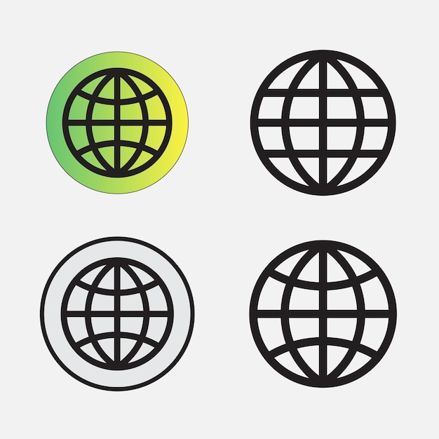 Conception d'icônes vectorielles de sites Web